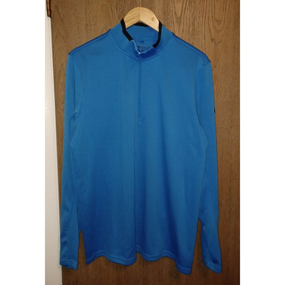 Nike Golf Dri-Fit Womens 1/4 Zip Pullover Jacket Blue Size Large